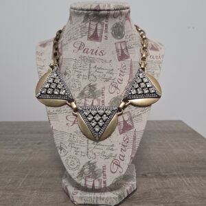 Gold and Silver Statement Necklace